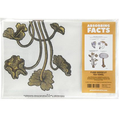 Fungi Woodcut Tea Towel - 6 pack