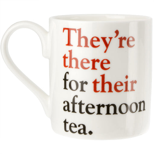 They're, there, their - Grammar Grumble No. 3 Bone China Mug - pack of 6