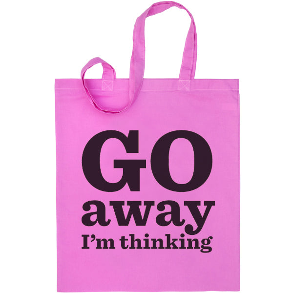 Go Away I'm Thinking Bag, single colour pack of 3 - Red, Orange, Yellow, Green, Blue, Pink, Purple