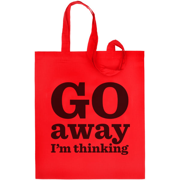 Go Away I'm Thinking Bag, single colour pack of 3 - Red, Orange, Yellow, Green, Blue, Pink, Purple
