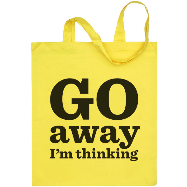 Go Away I'm Thinking Bag, single colour pack of 3 - Red, Orange, Yellow, Green, Blue, Pink, Purple
