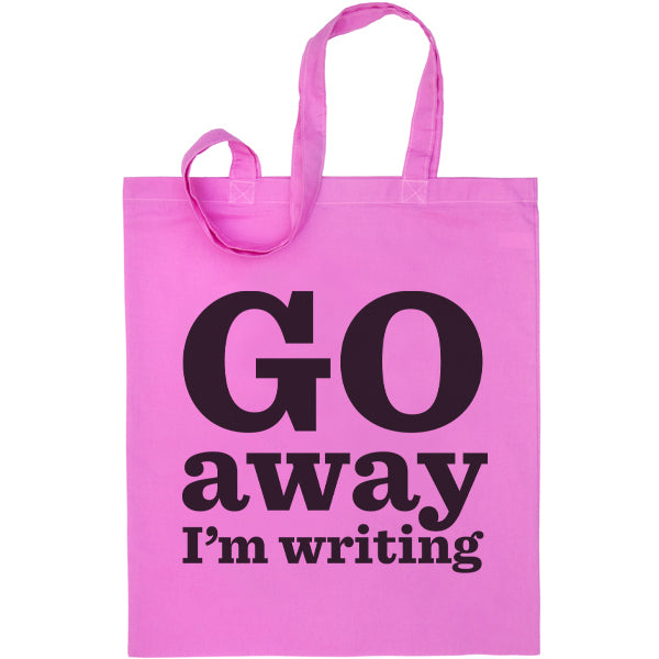 Go Away I'm Writing Bag, single colour pack of 3 - Red, Orange, Yellow, Green, Blue, Pink, Purple