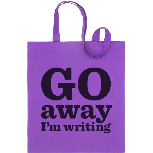 Go Away I'm Writing Bag, single colour pack of 3 - Red, Orange, Yellow, Green, Blue, Pink, Purple