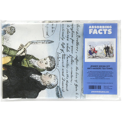 Jenner Seeing off Anti-Vaxxers Tea Towel - 6 pack