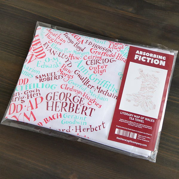 Literary Wales Tea Towel - 6 pack