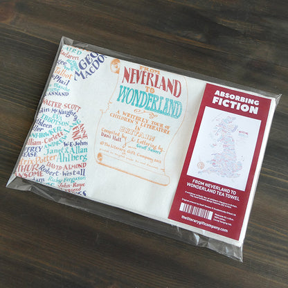 Children's Literature Map of Britain Tea Towel - 6 pack