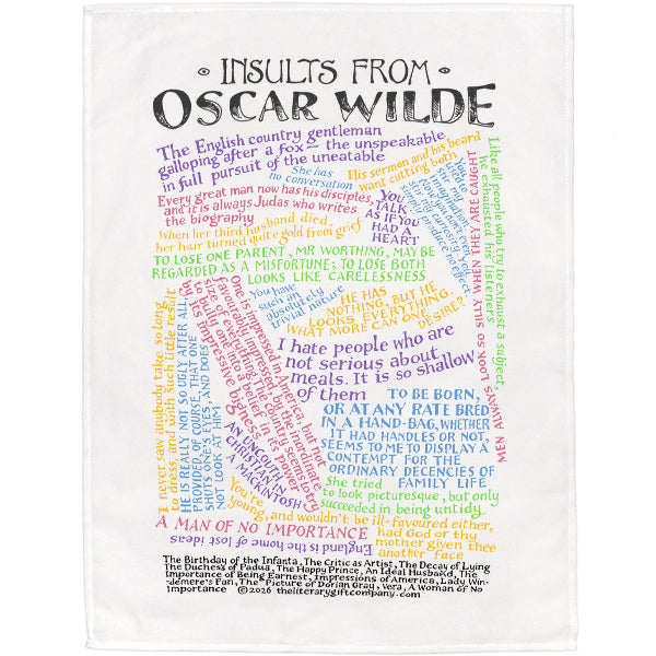 Insults from Oscar Wilde Tea Towel - 6 pack
