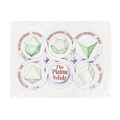Platonic Solids Tea Towel - 6 pack