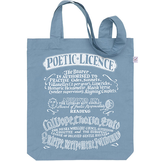 Poetic Licence Tote Bag Pale Blue