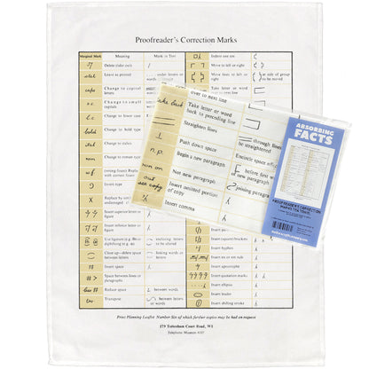 Proofreader's Correction Marks Tea Towel - 6 pack