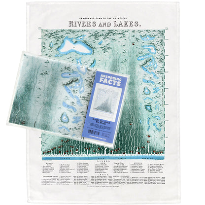 Rivers and Lakes Tea Towel - 6 pack