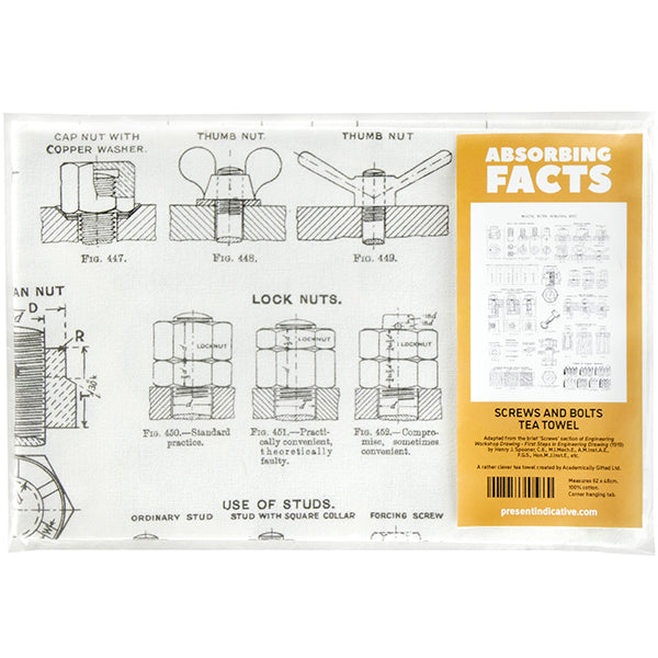 Screws and Bolts Tea Towel - 6 pack