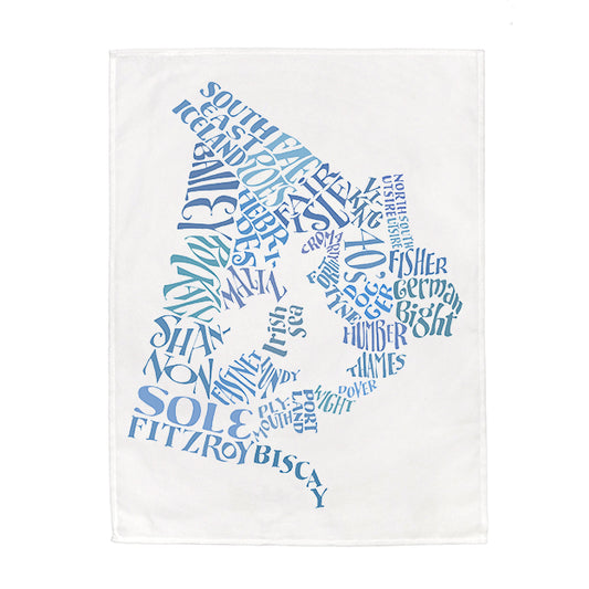 Sea Areas Tea Towel - 6 pack