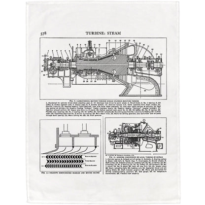 Steam Turbines Tea Towel - 6 pack
