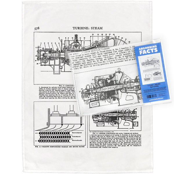Steam Turbines Tea Towel - 6 pack
