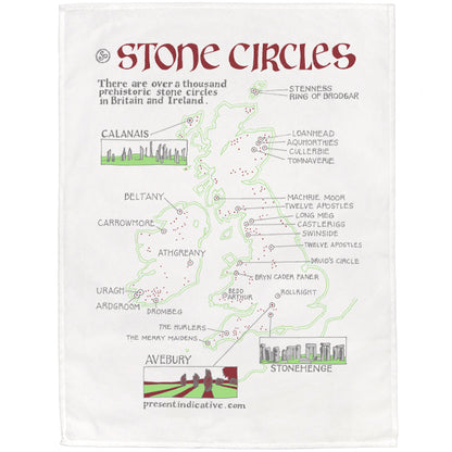 Stone Circles Tea Towel - 6 pack