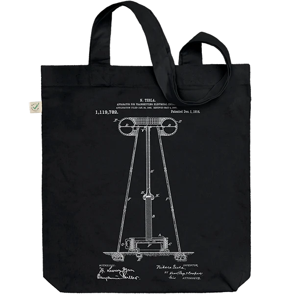 Tesla Patent Tote Bag