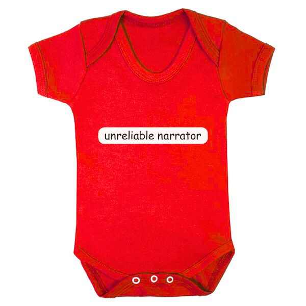 Unreliable Narrator Babygro - 5 colours available