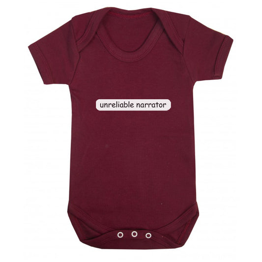 Unreliable Narrator Babygro - 5 colours available