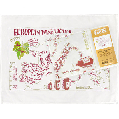 European Wine Locator Tea Towel - 6 pack