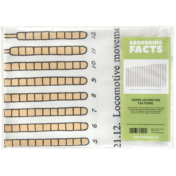 Worm Locomotion Tea Towel - 6 pack