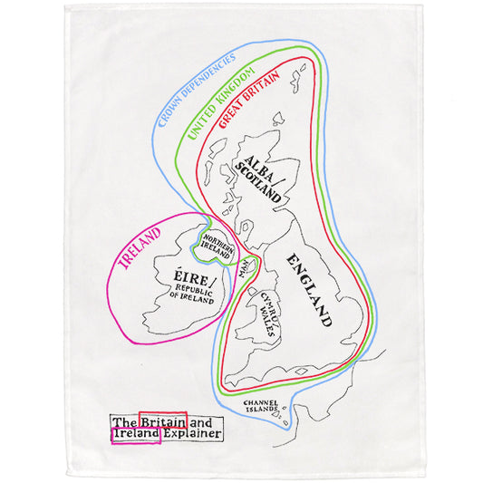 The Britain and Ireland Explainer Tea Towel - 6 pack
