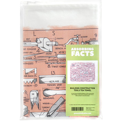 Building Construction Tools Tea Towel - 6 pack