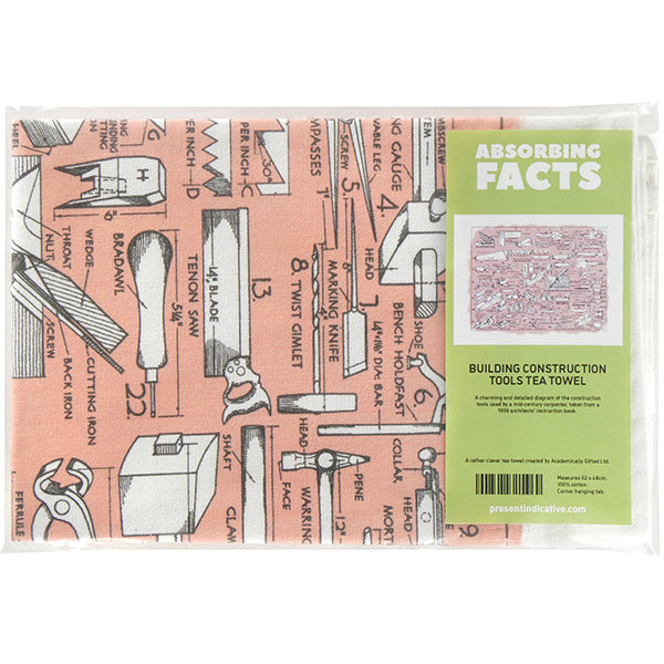 Building Construction Tools Tea Towel - 6 pack