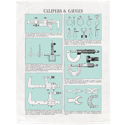 Calipers & Gauges Tea Towel - 6 pack