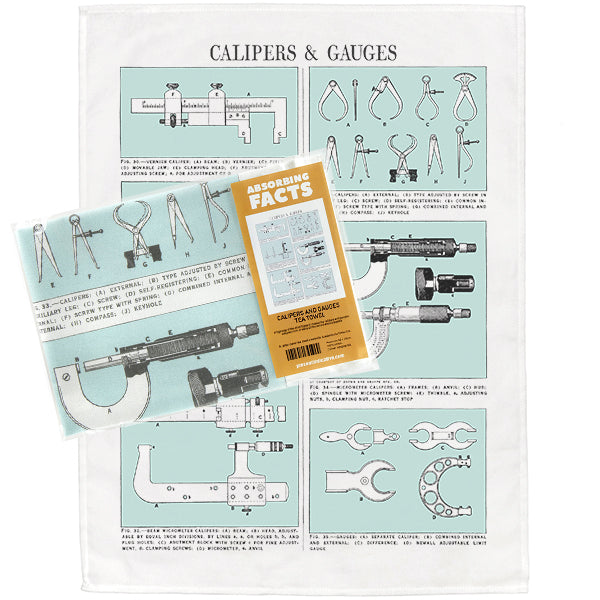 Calipers & Gauges Tea Towel - 6 pack