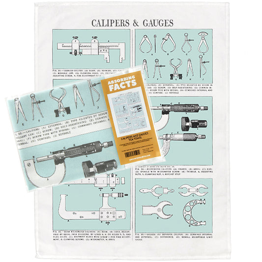 Calipers & Gauges Tea Towel - 6 pack