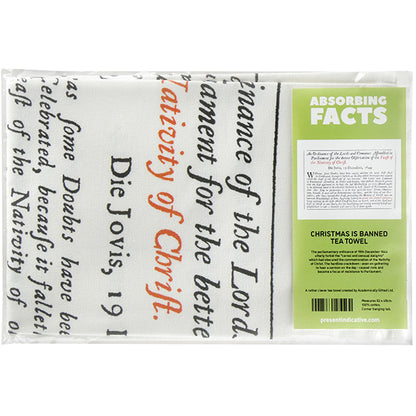 Christmas is Banned Tea Towel - 6 pack
