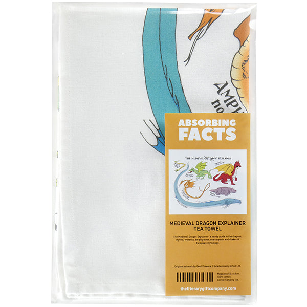 The Medieval Dragon Explainer Tea Towel - 6 pack