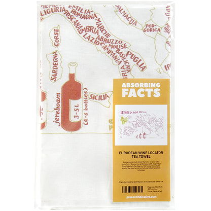 European Wine Locator Tea Towel - 6 pack