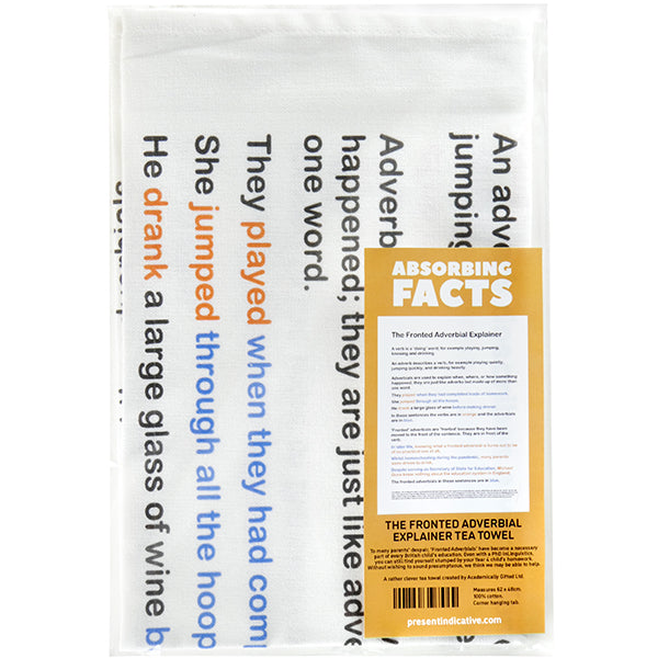 The Fronted Adverbial Explainer Tea Towel - 6 pack
