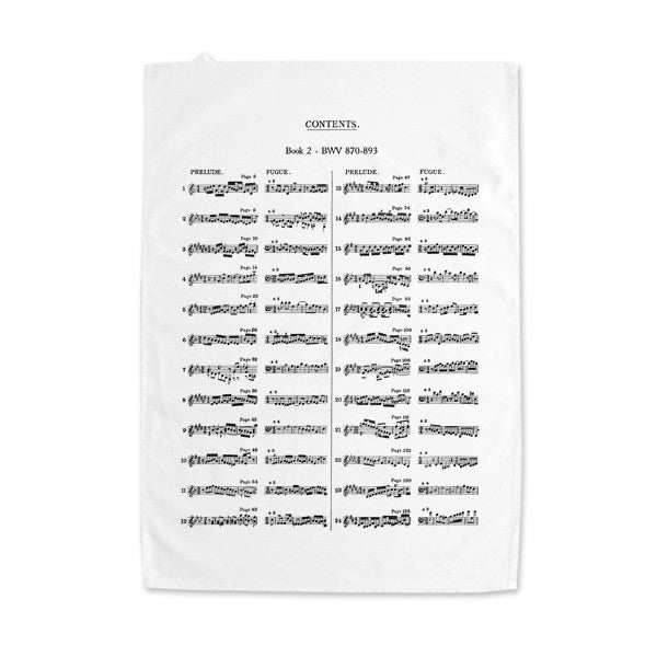 The Well-Tempered Clavier Set of 2 Tea Towels