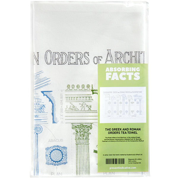 The Greek and Roman Orders of Architecture Tea Towel - 6 pack