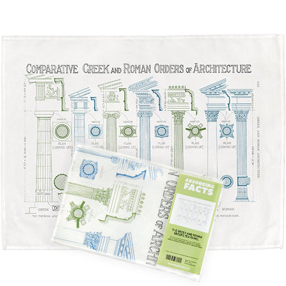 The Greek and Roman Orders of Architecture Tea Towel - 6 pack