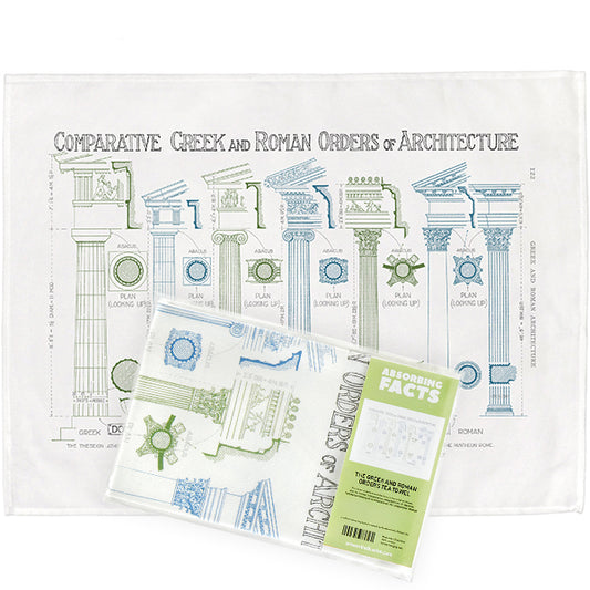 The Greek and Roman Orders of Architecture Tea Towel - 6 pack