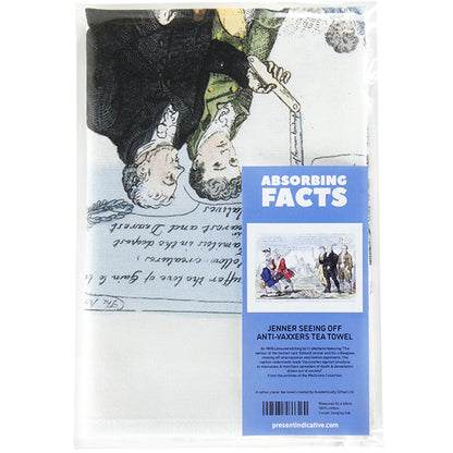 Jenner Seeing off Anti-Vaxxers Tea Towel - 6 pack