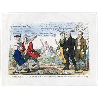 Jenner Seeing off Anti-Vaxxers Tea Towel - 6 pack