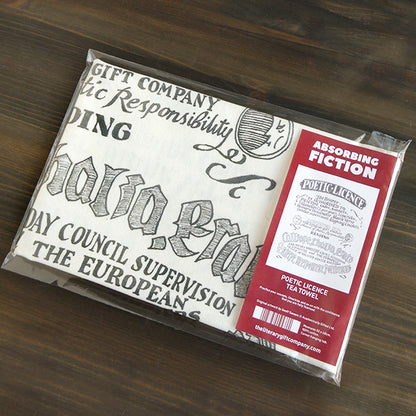 Poetic Licence Tea Towel - 6 pack