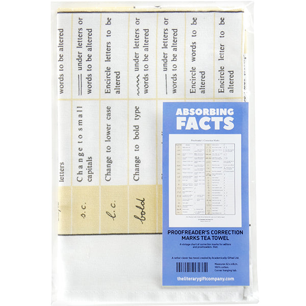 Proofreader's Correction Marks Tea Towel - 6 pack