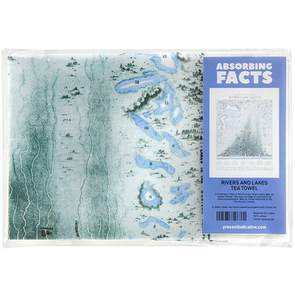 Rivers and Lakes Tea Towel - 6 pack