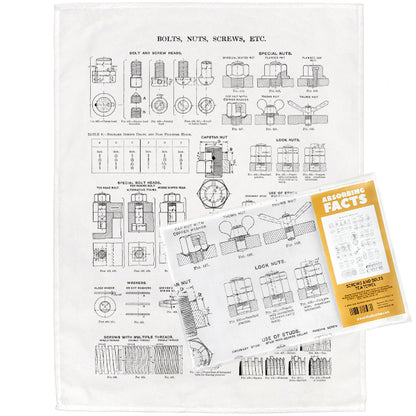 Screws and Bolts Tea Towel - 6 pack