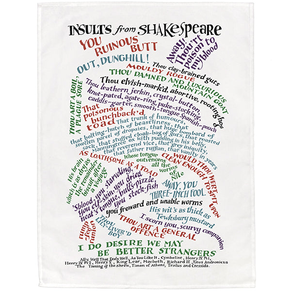 Insults from Shakespeare Tea Towel - 6 pack