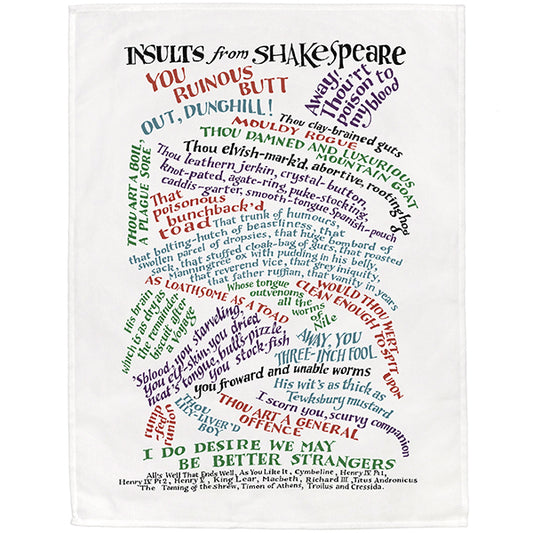 Insults from Shakespeare Tea Towel - 6 pack