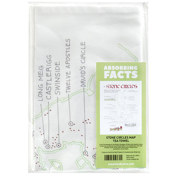 Stone Circles Tea Towel - 6 pack