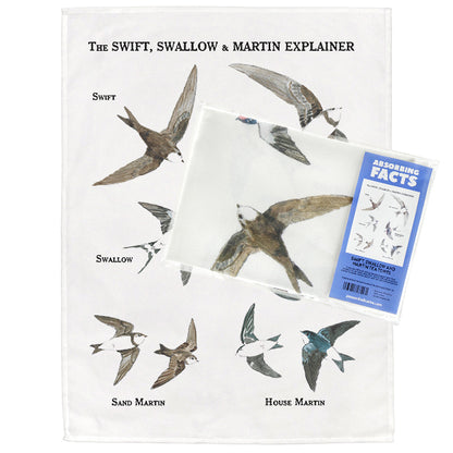 The Swift, Swallow & Martin Explainer Tea Towel - 6 pack