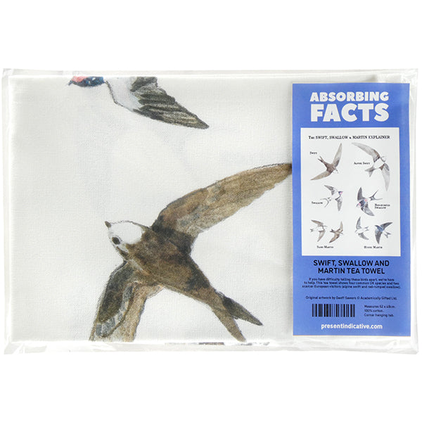 The Swift, Swallow & Martin Explainer Tea Towel - 6 pack